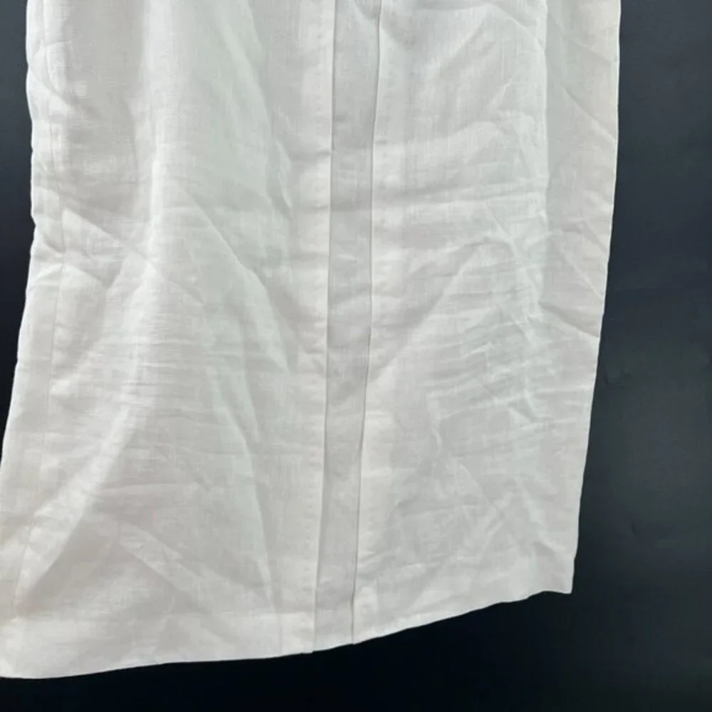 Brooks Brothers 100% Irish linen‎ pencil skirt ivory old money preppy lined 8 - Picture 4 of 10